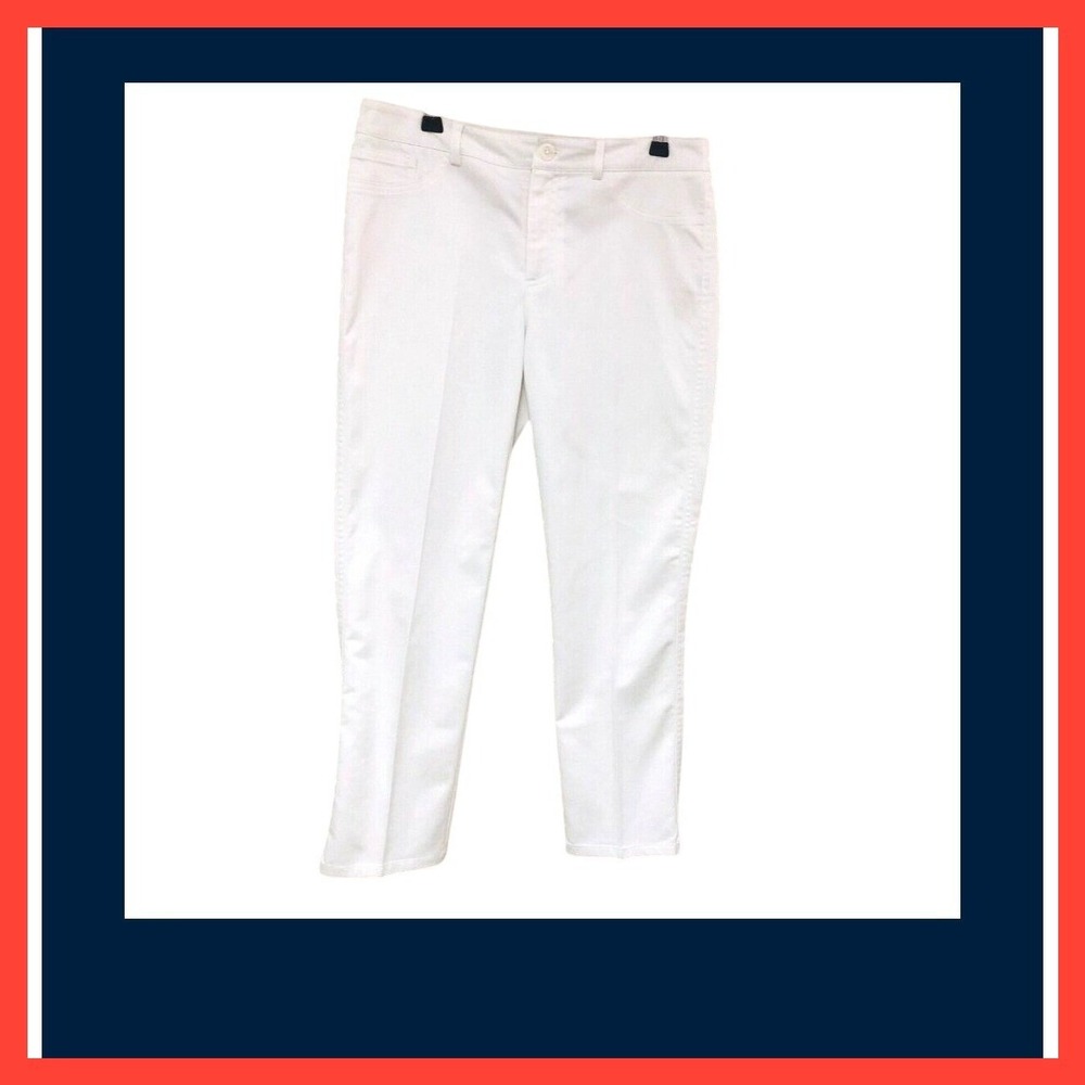 PEACE OF CLOTH White Dressier Crop Jeans Ankle Pant Women's 4 USA 30x26 USA $156